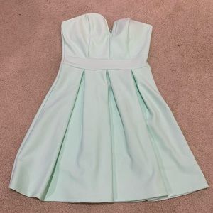 Strapless dress, mint color, size small